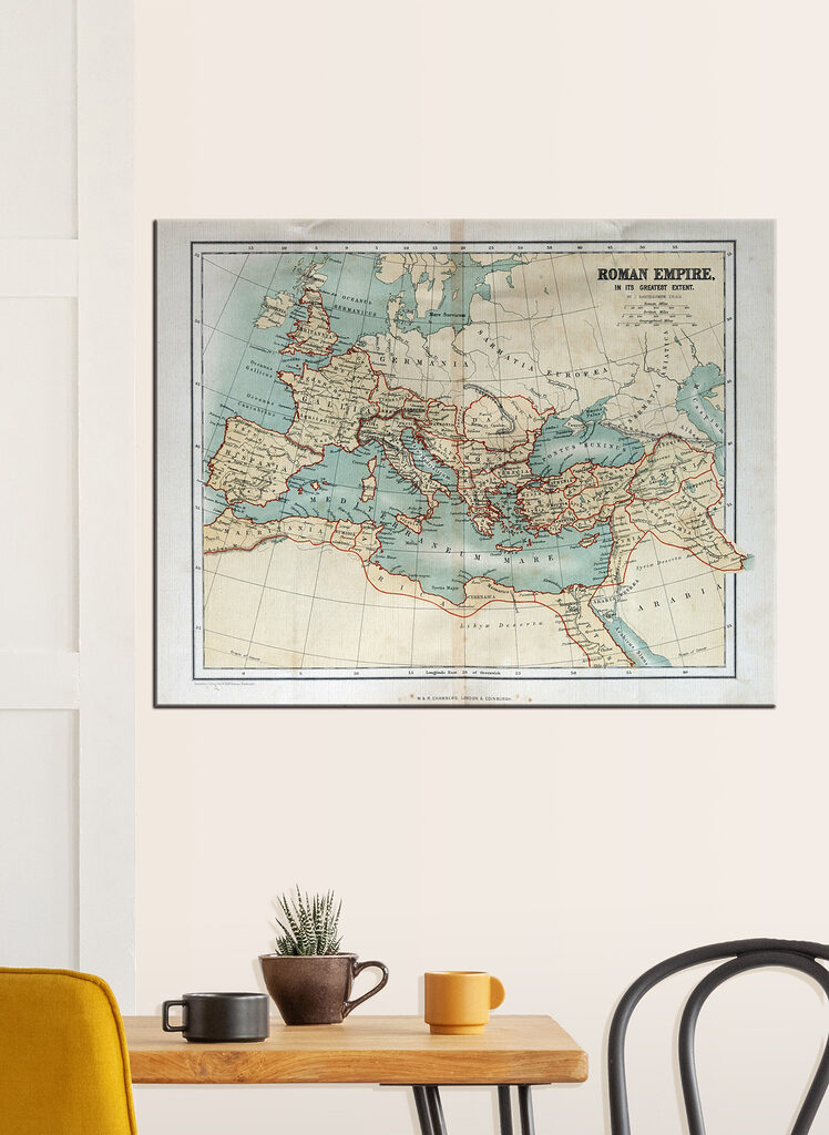 A map of europe with red lines