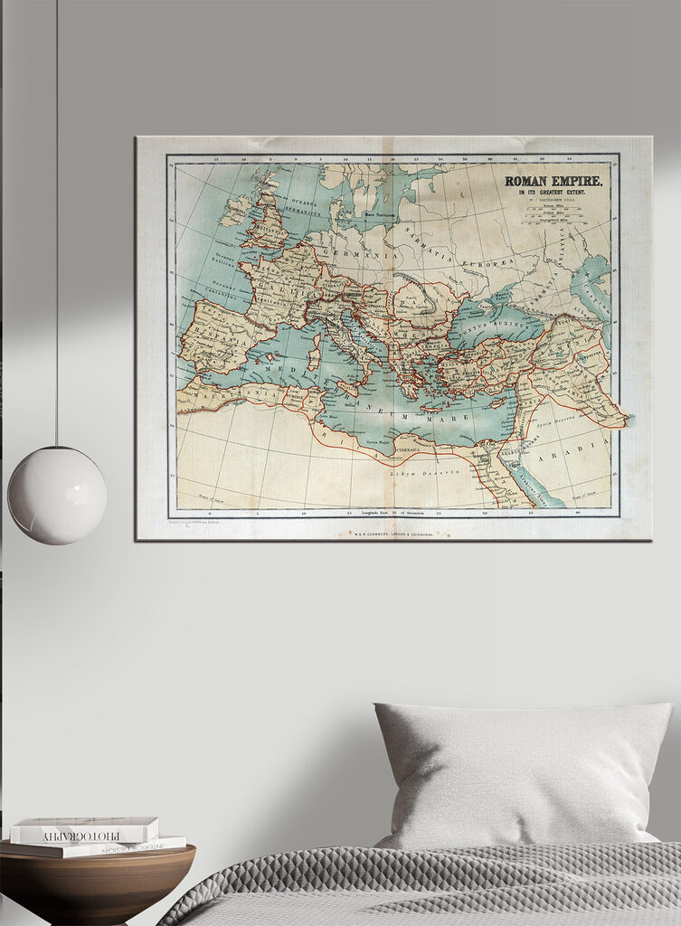 A map of europe with red lines