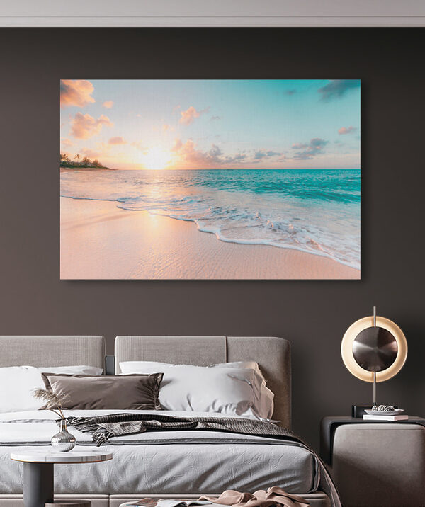 Plaża z falami i zachodem słońca s28661pib114m 600x716 - Plaża z falami i zachodem słońca