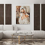 Obraz Obraz przedstawiający kobietę trzymającą filiżankę