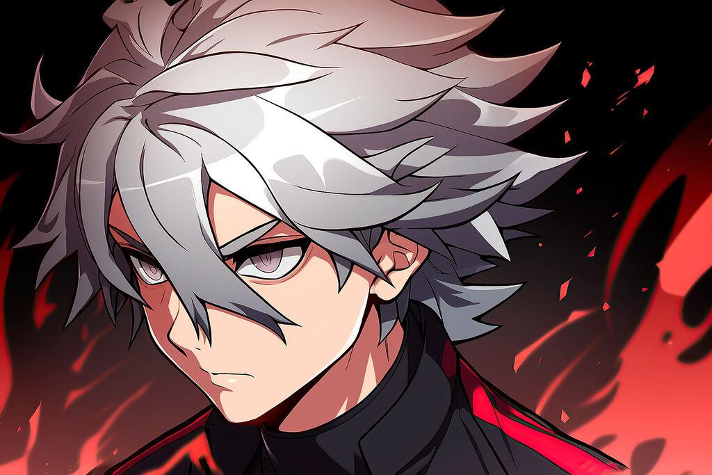 A cartoon of a man with white hair A cartoon of a man with white hair