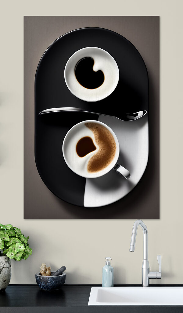 A cup of coffee with a spoon and a spoon A cup of coffee with a spoon and a spoon
