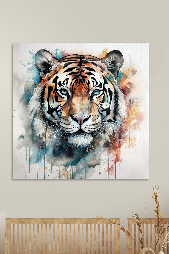 A painting of a tiger