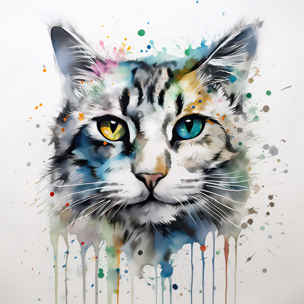 A cat with blue eyes