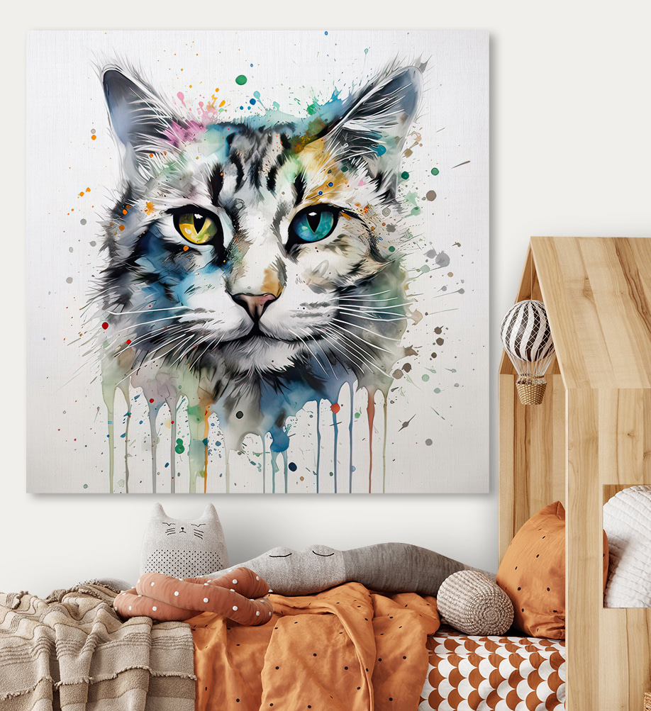 A cat with blue eyes