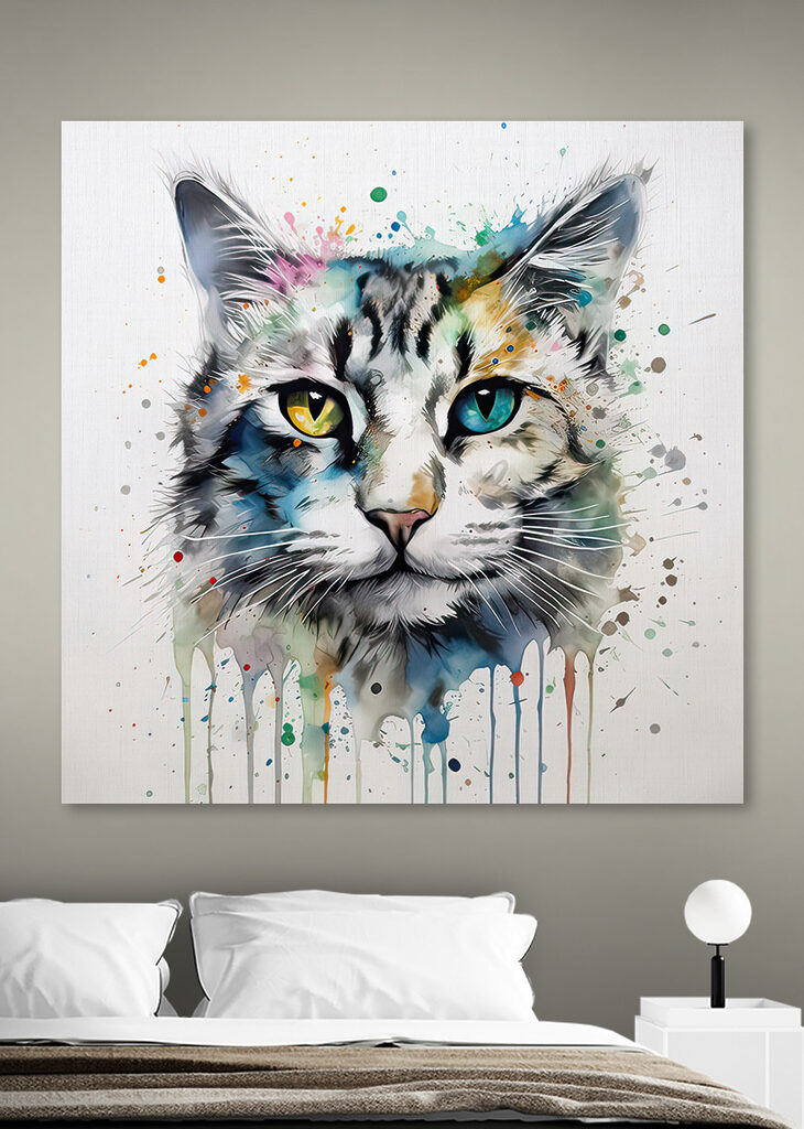 A cat with blue eyes