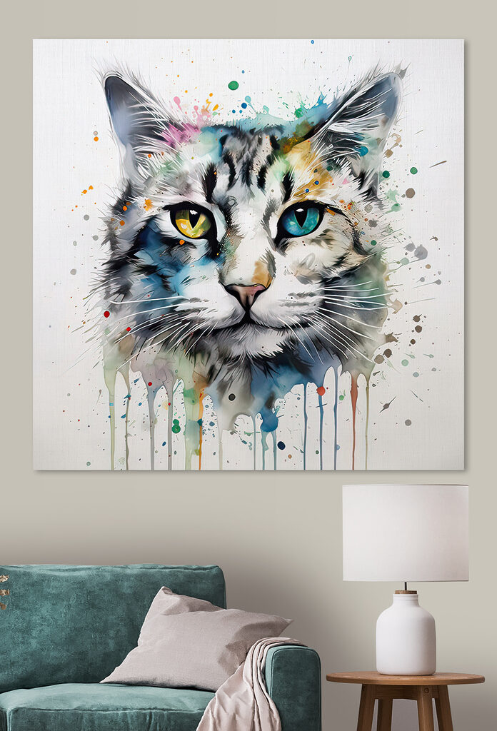 A cat with blue eyes