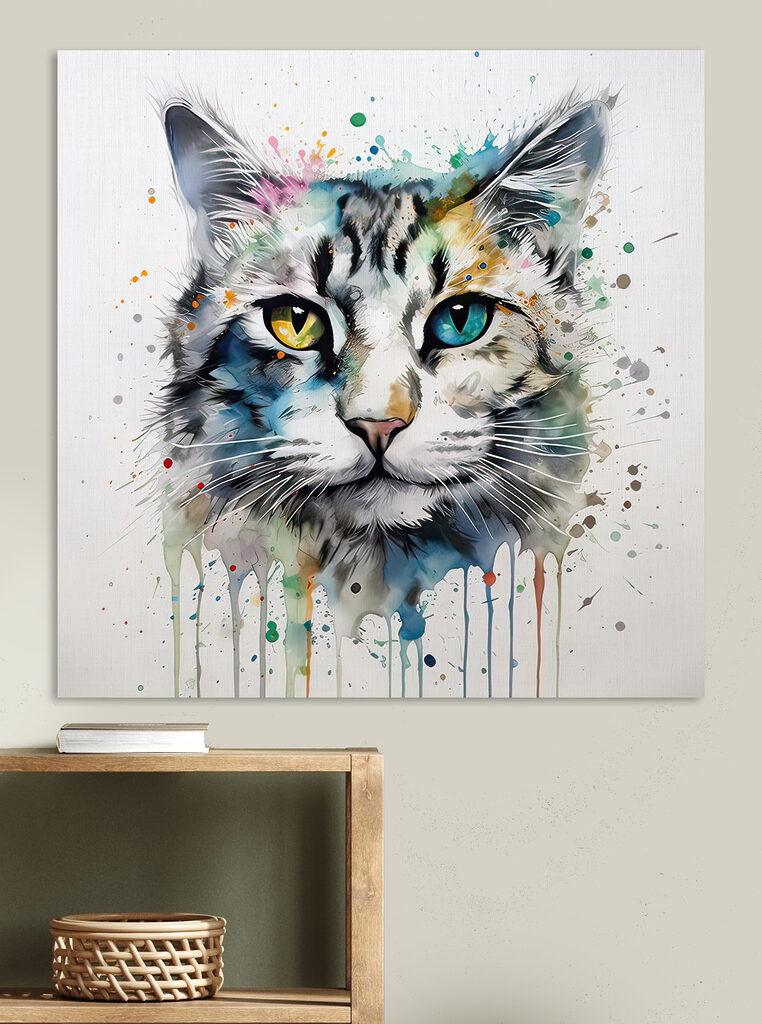 A cat with blue eyes