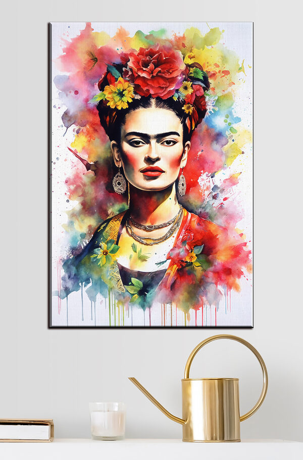 A painting of a woman with flowers in her hair A painting of a woman with flowers in her hair