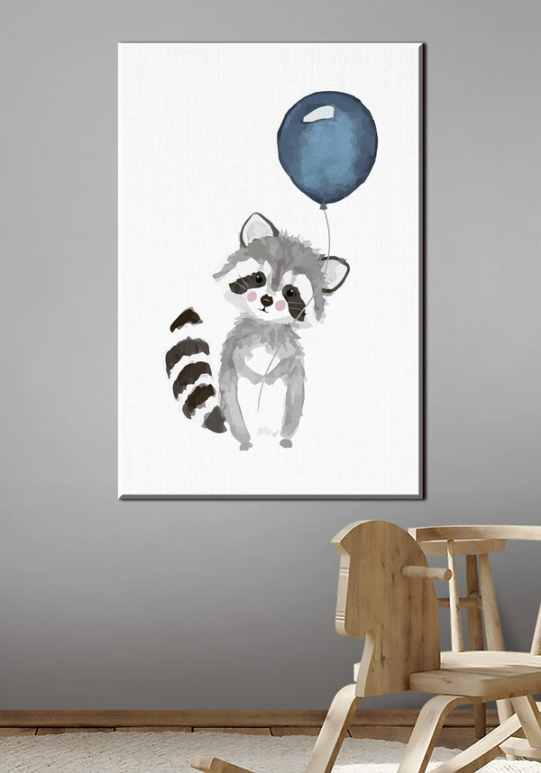 Szop trzymający balon Szop trzymający balon