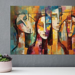 Obraz Obraz przedstawiający twarze ludzi