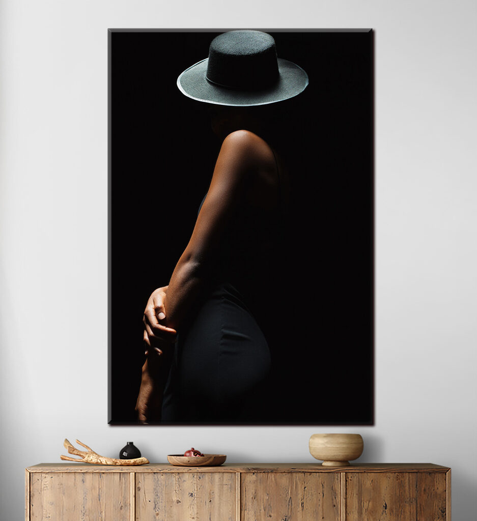 A woman in a hat