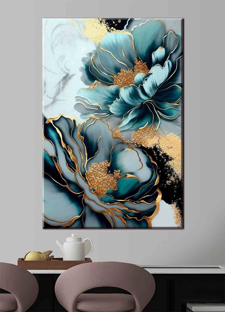 A close up of a painting A close up of a painting