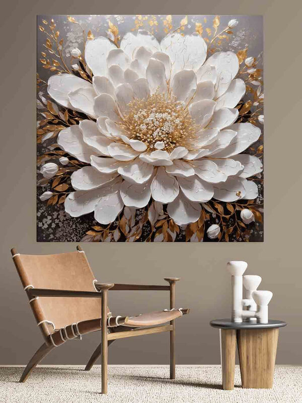 Elegant white bloom with delicate details Elegant white bloom with delicate details