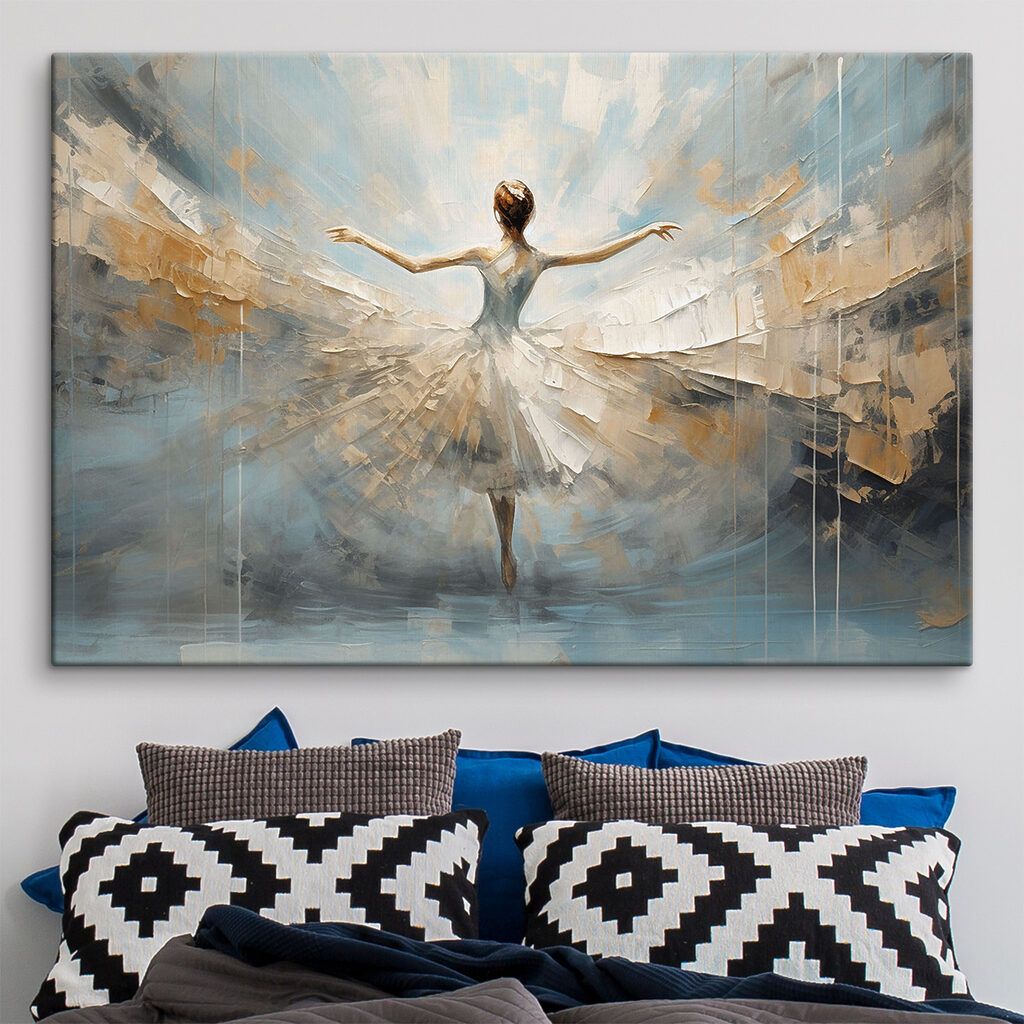 A painting of a woman dancing