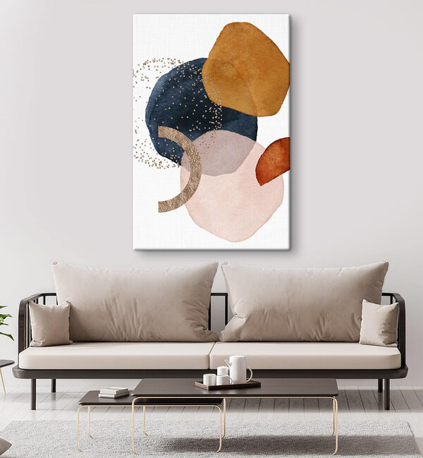 Abstract shapes and sparkling accents