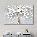 Obraz Drzewo o białych kwiatach i liściach