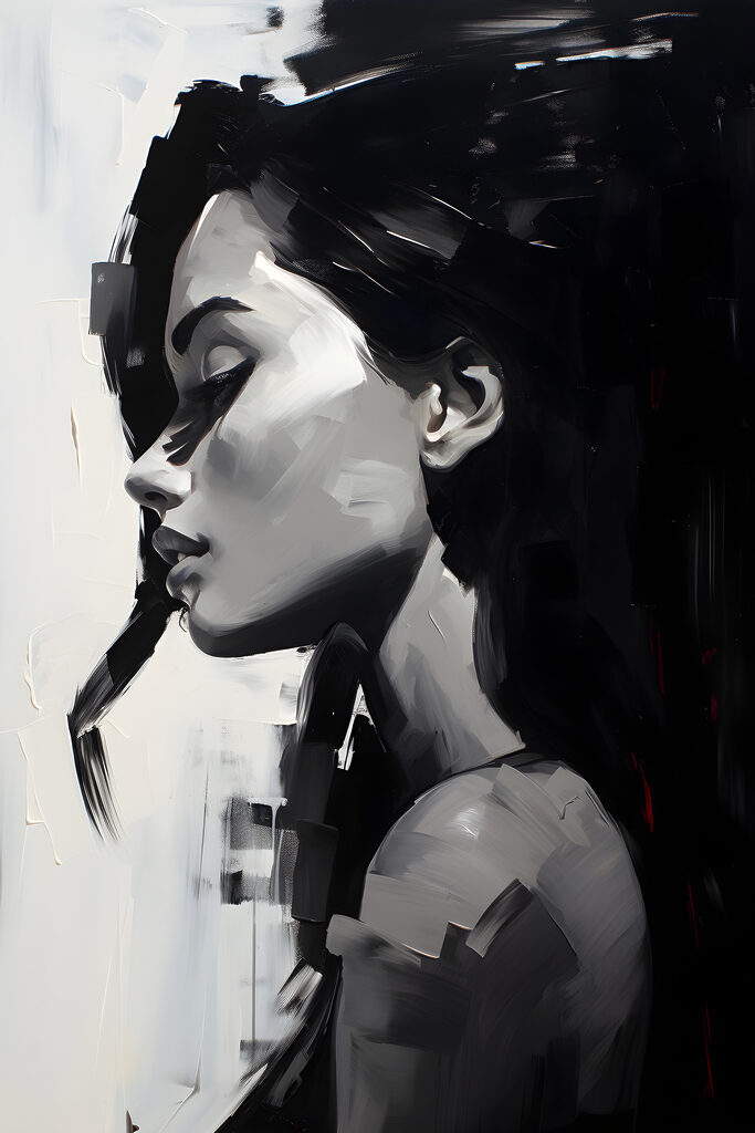 A painting of a woman