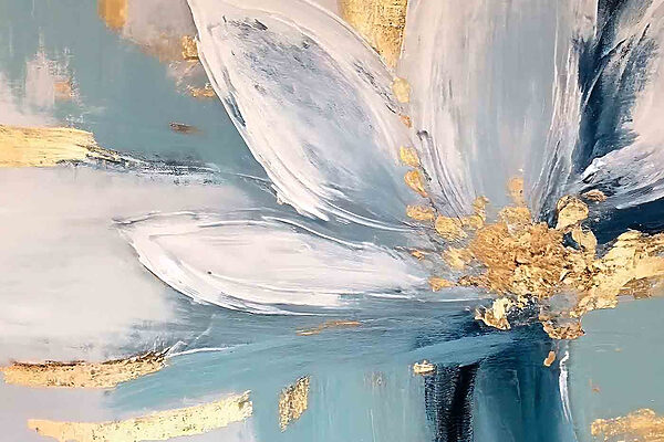 A painting of a flower A painting of a flower