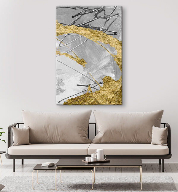 Abstract art in contrasting colors