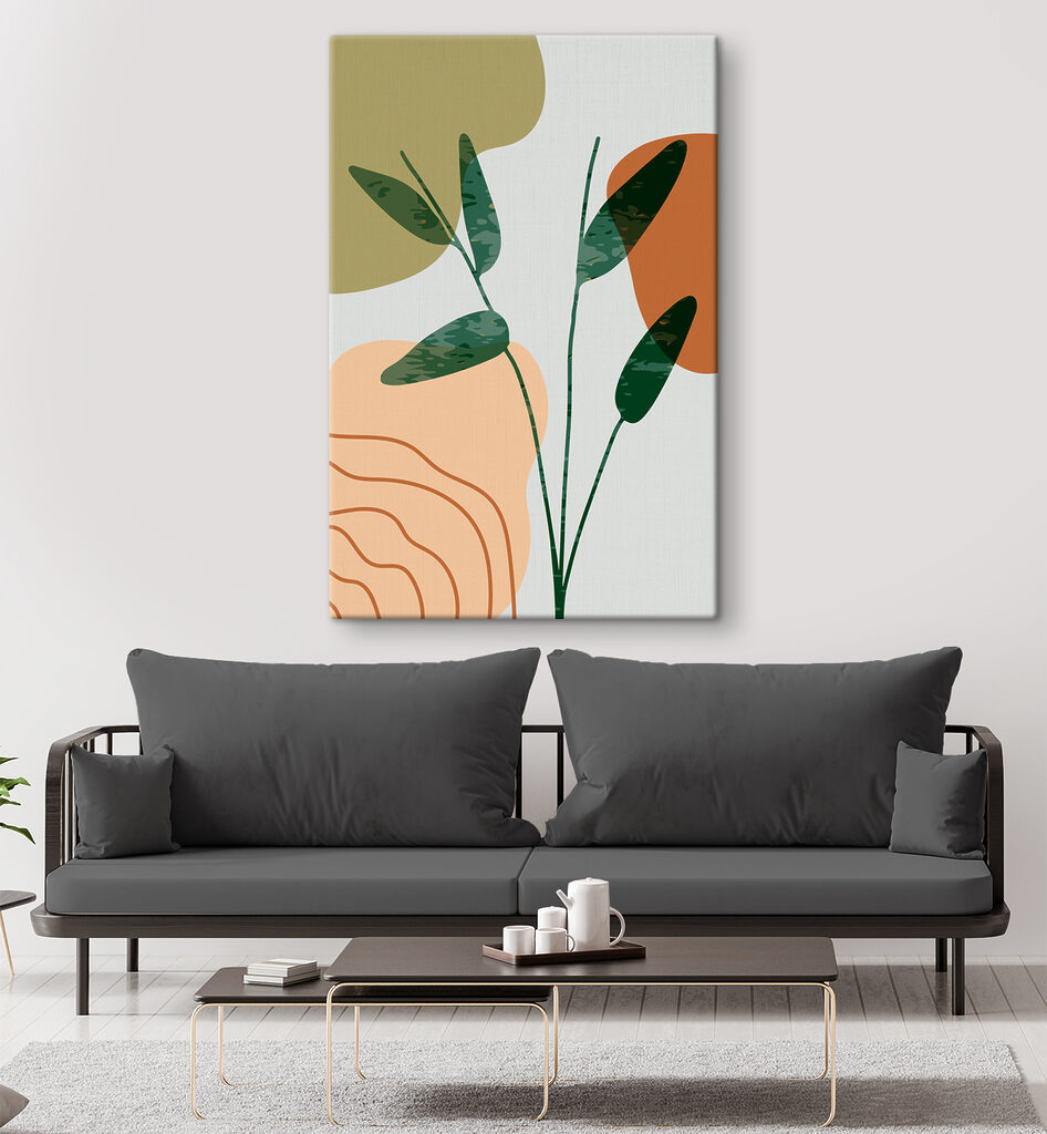 A green and orange leaves