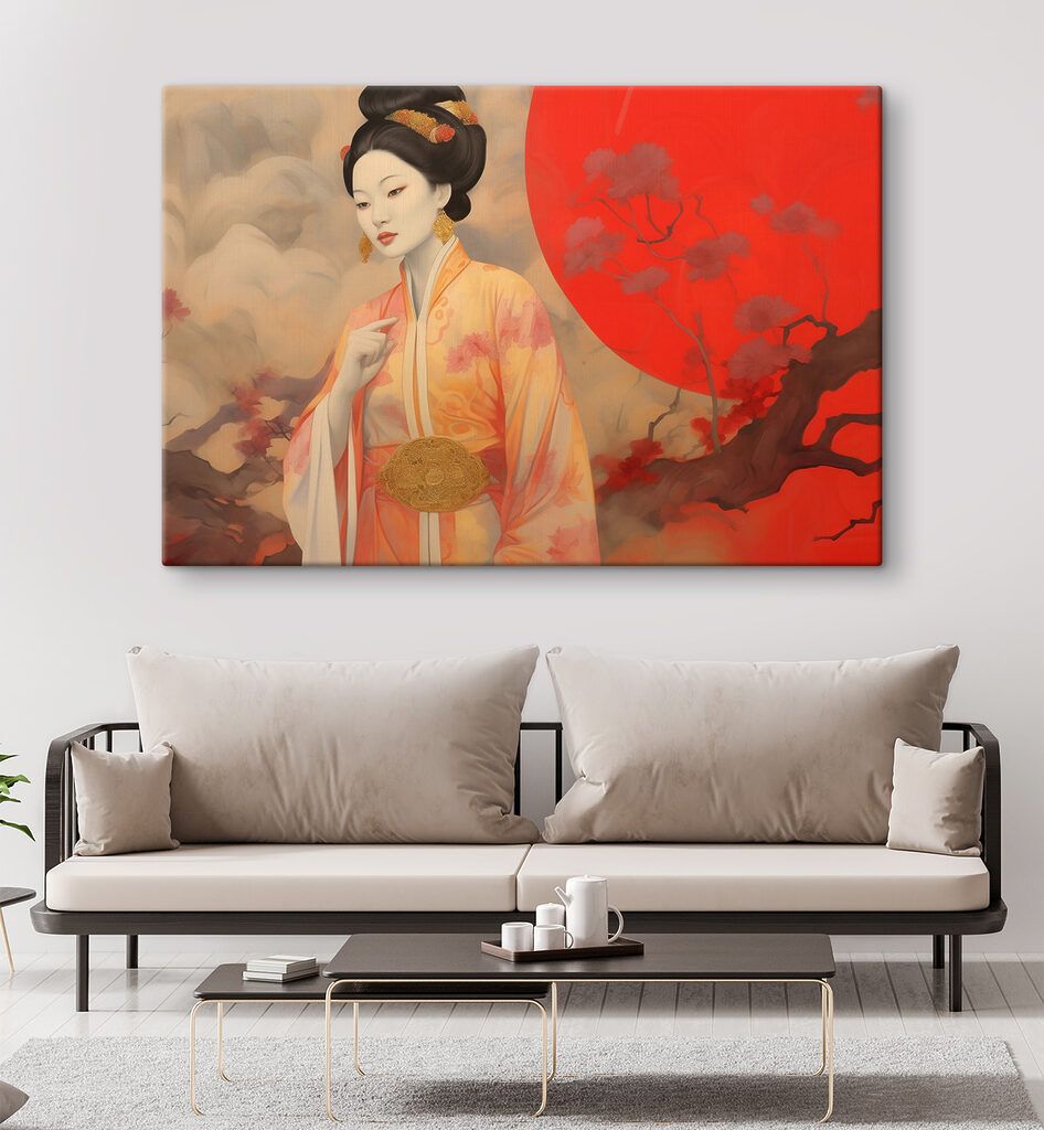 A woman in a kimono