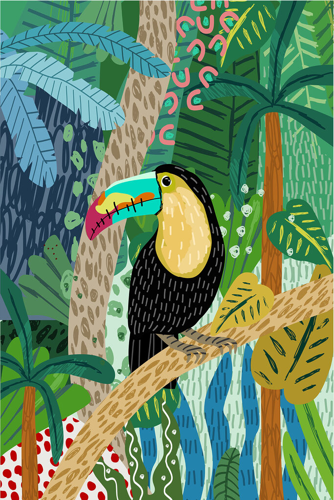 A bird sitting on a tree branch A bird sitting on a tree branch