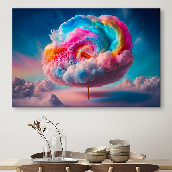 A colorful cloud in the sky