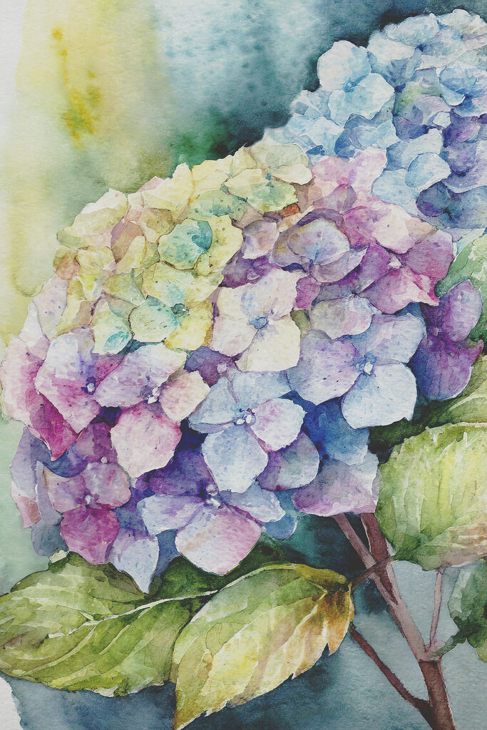A watercolor of a flower A watercolor of a flower
