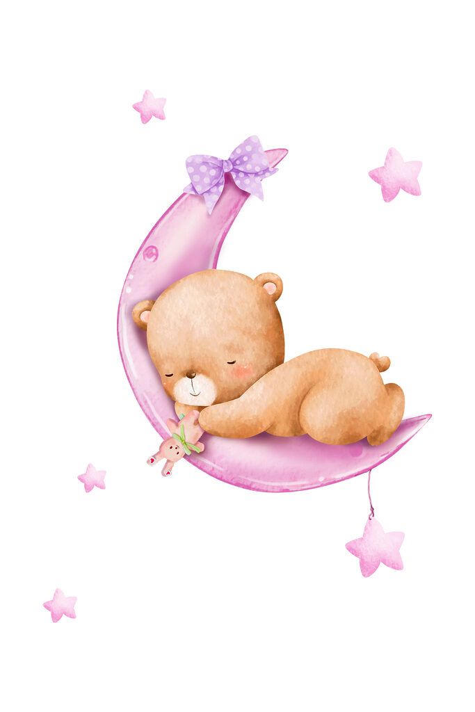 A teddy bear on the moon