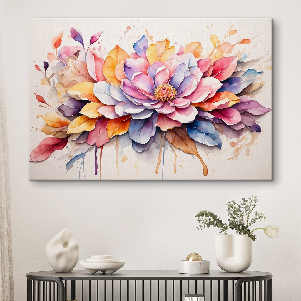 A painting of a flower A painting of a flower