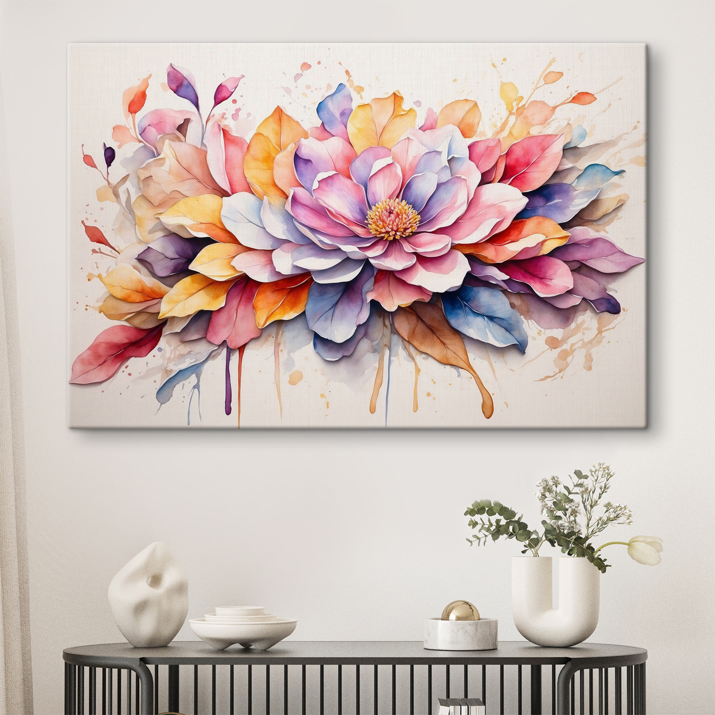 A painting of a flower A painting of a flower