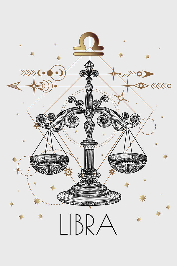 Rysunek przedstawiający znak zodiaku Waga Rysunek przedstawiający znak zodiaku Waga