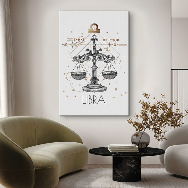 Rysunek przedstawiający znak zodiaku Waga Rysunek przedstawiający znak zodiaku Waga