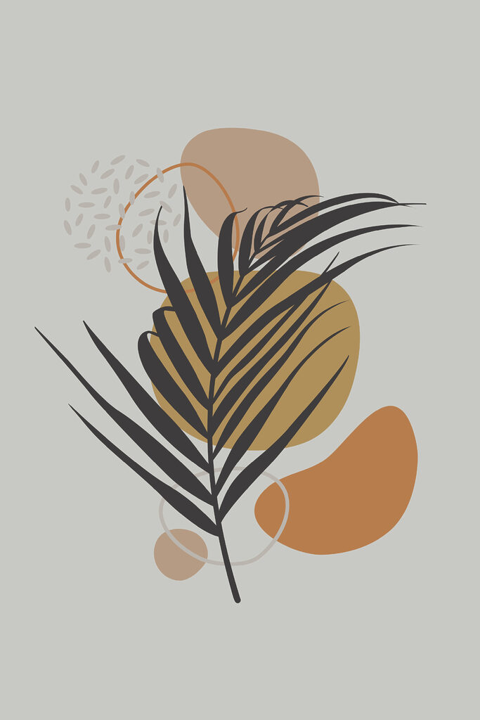 A leaf with brown and yellow circles