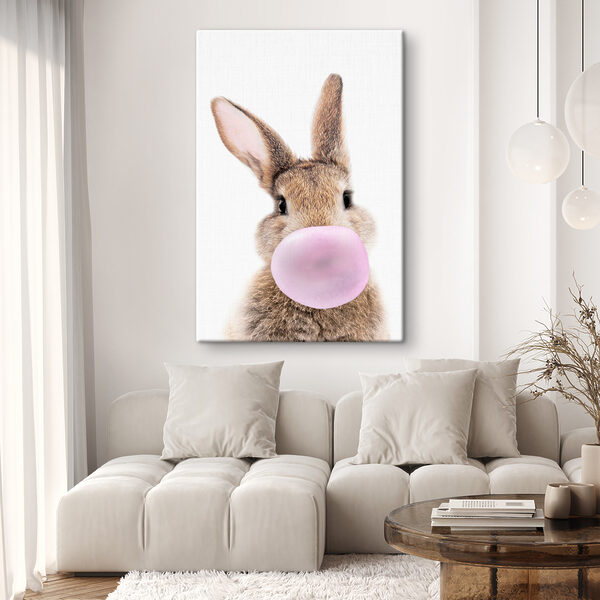 Królik z gumą balonową Królik z gumą balonową