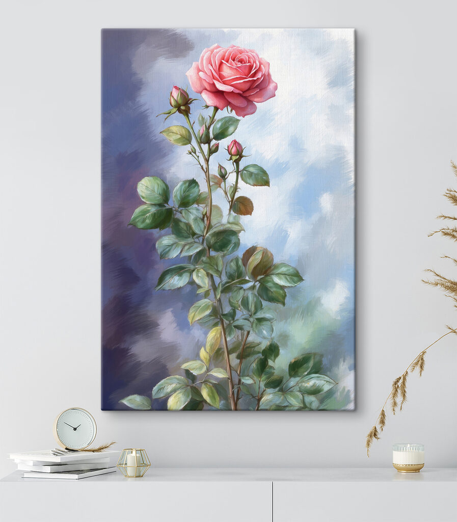 A painting of a rose A painting of a rose