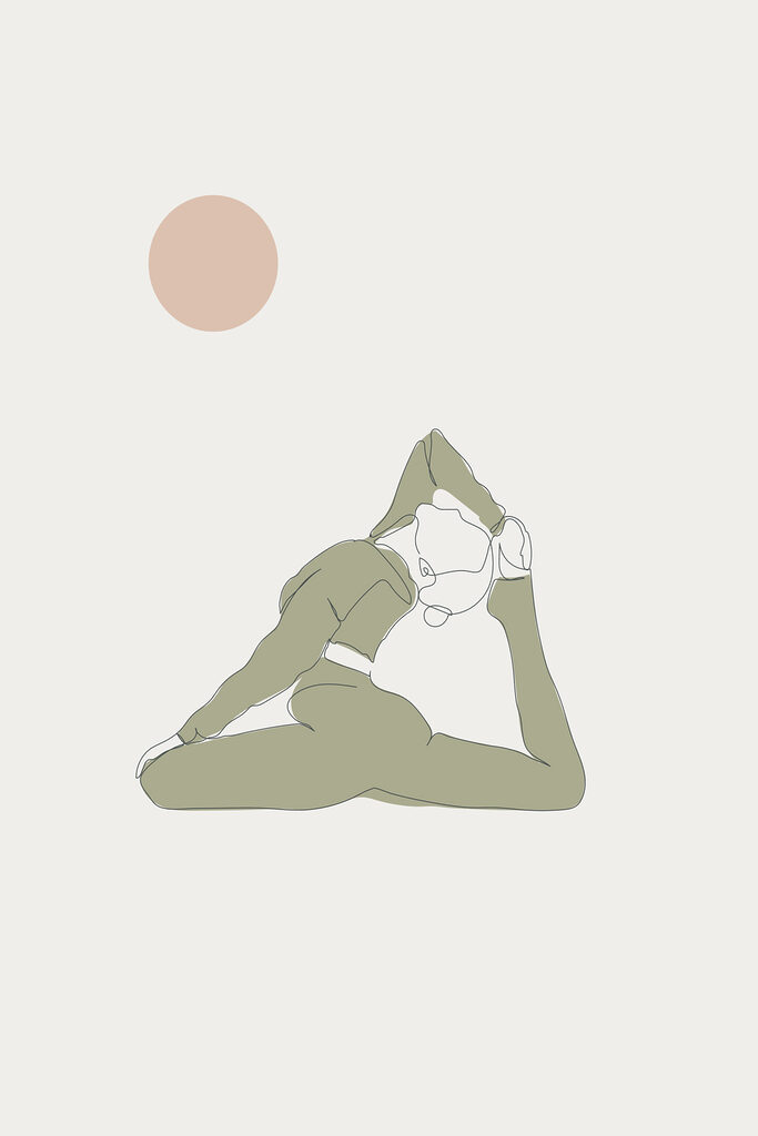 A woman doing yoga