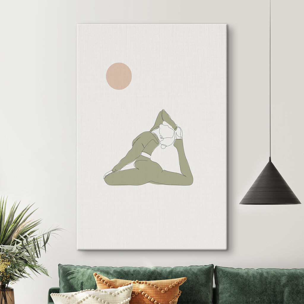 A woman doing yoga