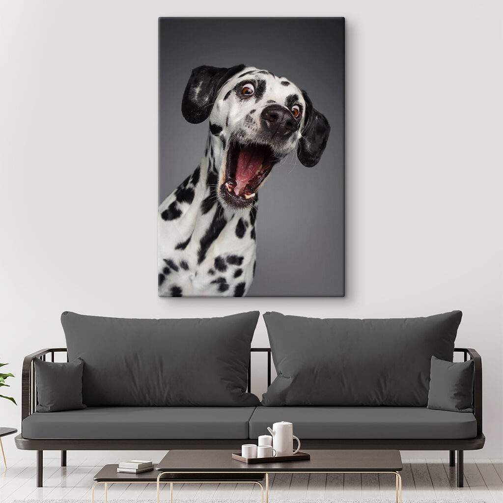 A dog with its mouth open