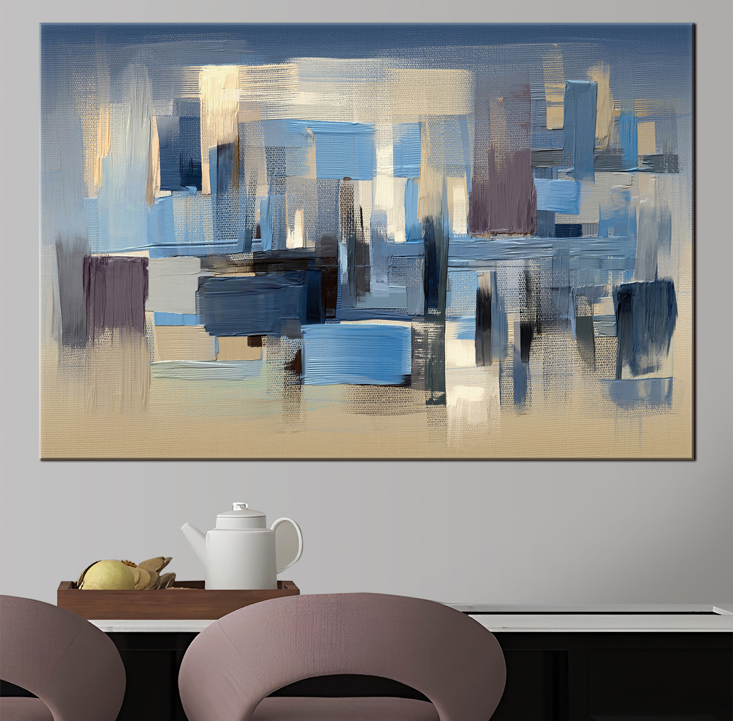 A painting of a city