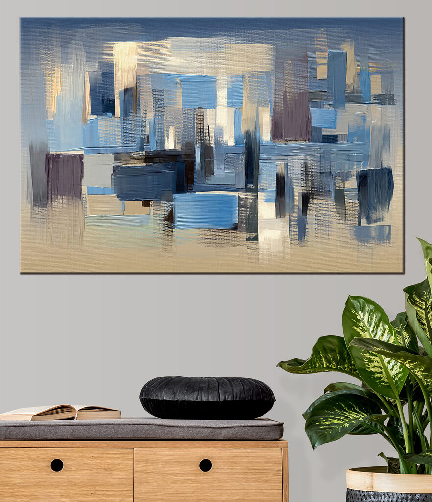 A painting of a city