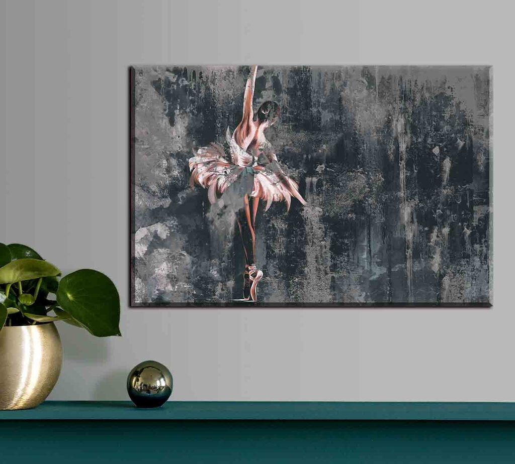 A painting of a woman in a tutu