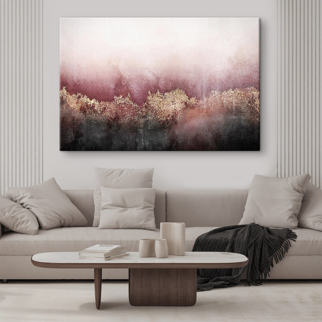 A close up of a painting