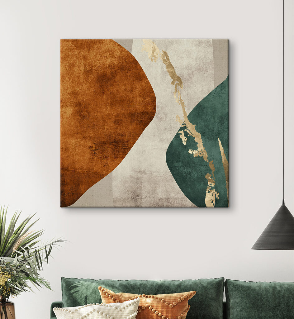 A art piece with a colorful design