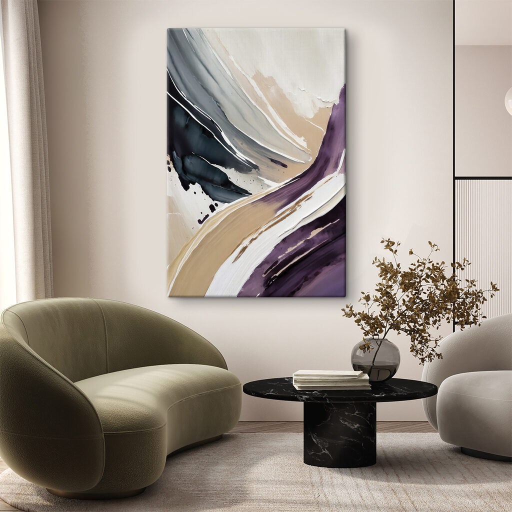 A close up of a painting