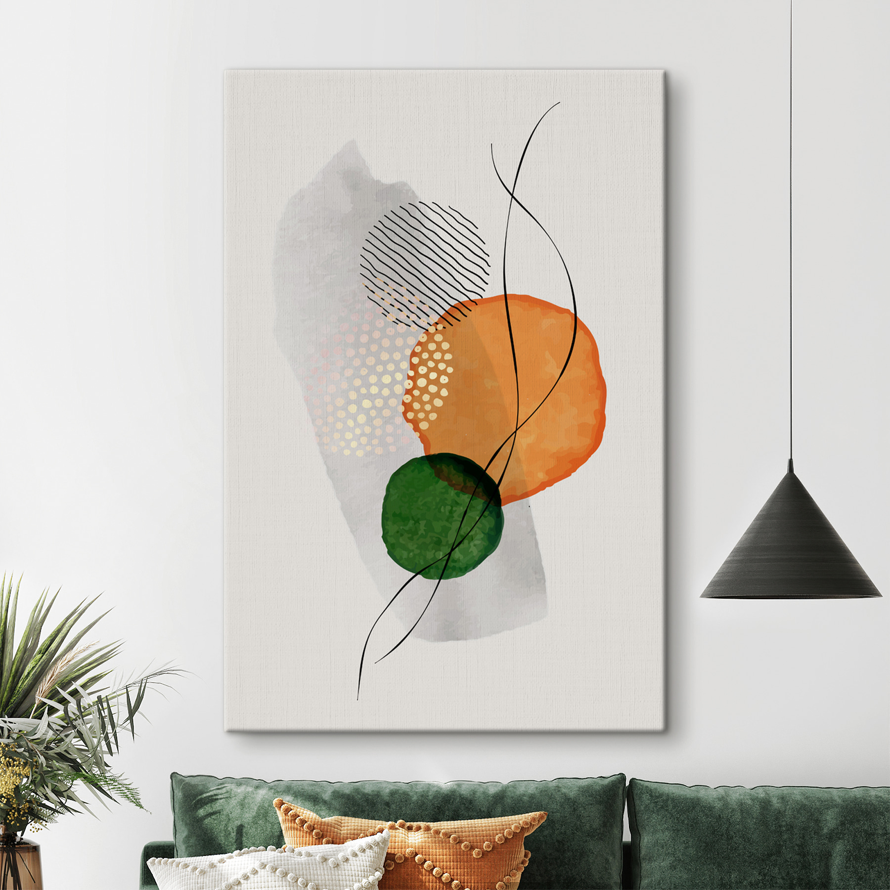 A colorful circles and lines A colorful circles and lines