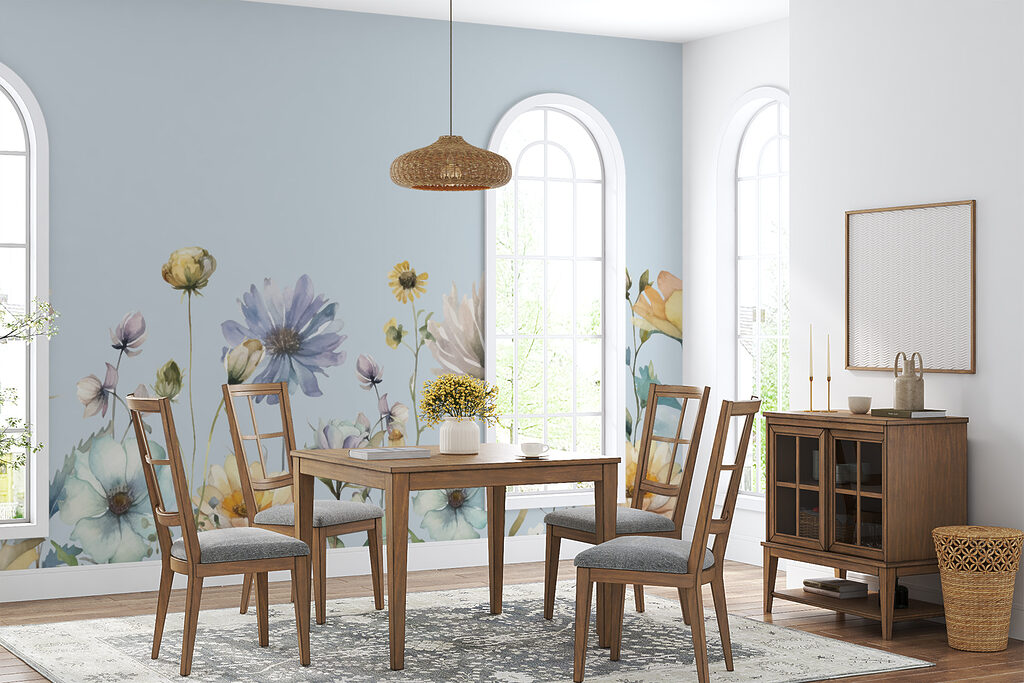 A watercolor painting of flowers