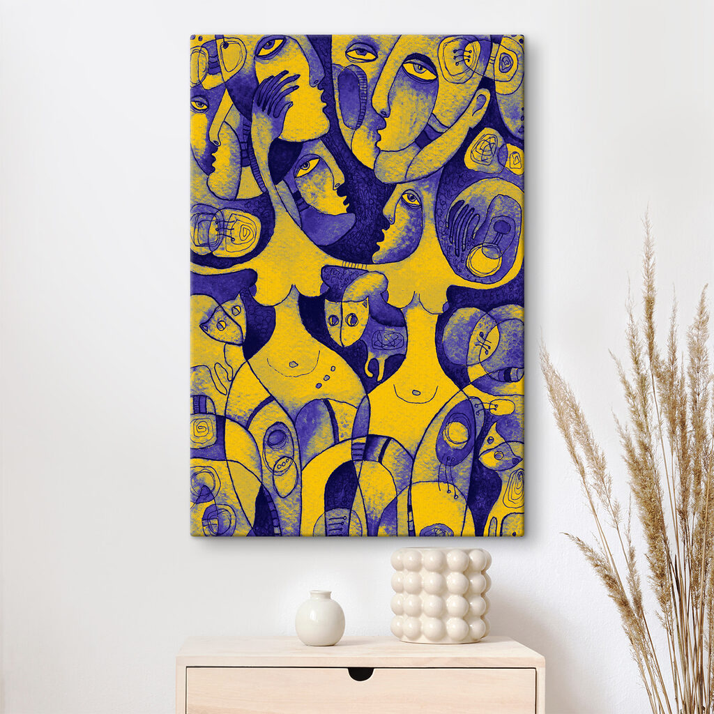 A group of people with faces