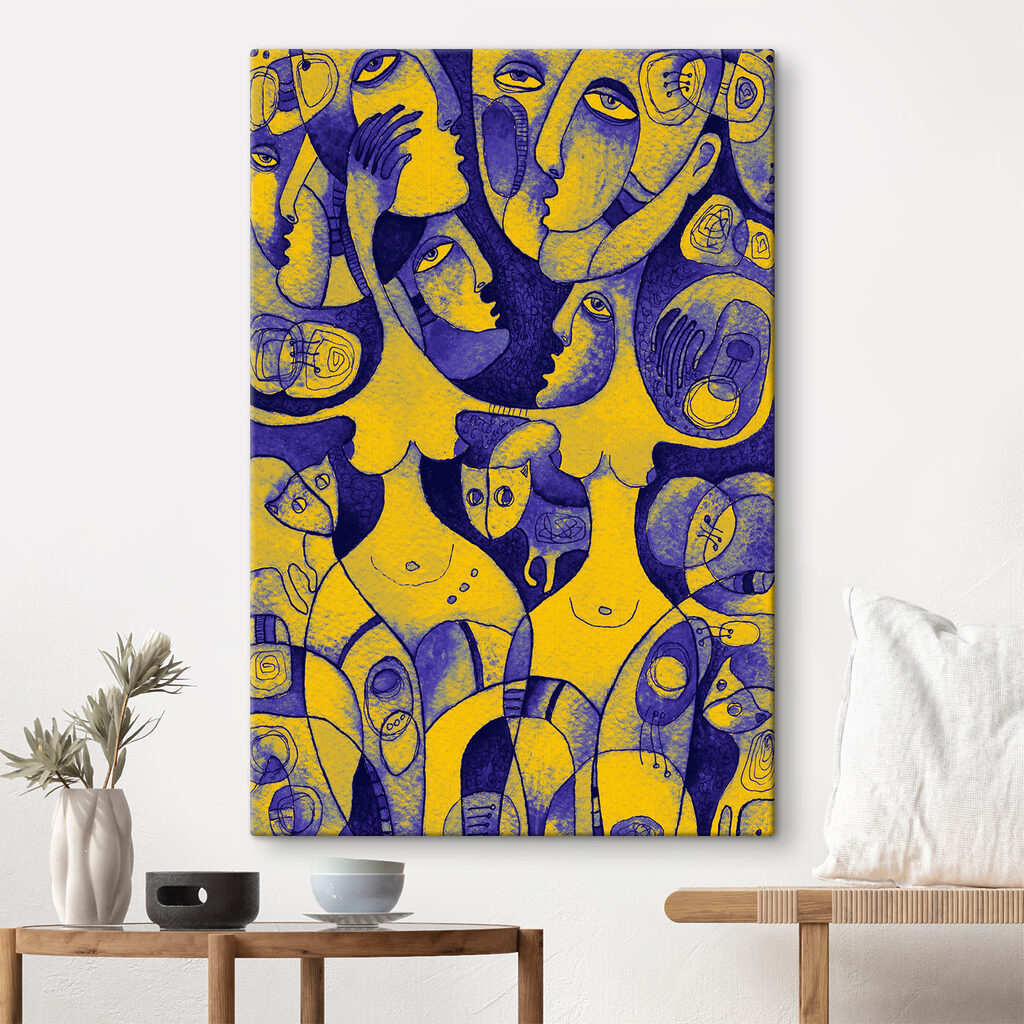 A group of people with faces